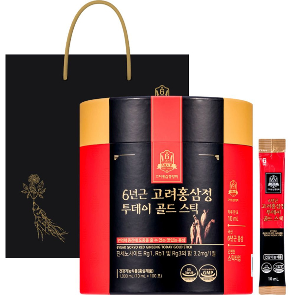 Korea Red Ginseng Association 6-year-old Korean Red Ginseng Extract Today Gold Stick 10ml x 100 packets - EmpressKorea