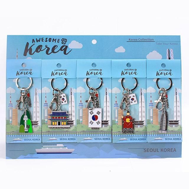 Korea Travel Key Holder Metal Key Ring (Korea Souvenir) - EmpressKorea