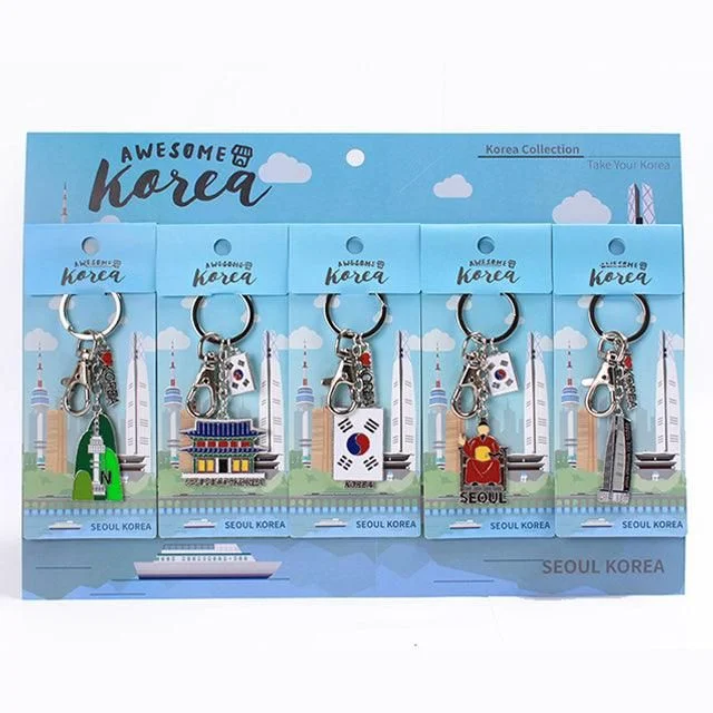 Korea Travel Key Holder Metal Key Ring (Korea Souvenir) - EmpressKorea