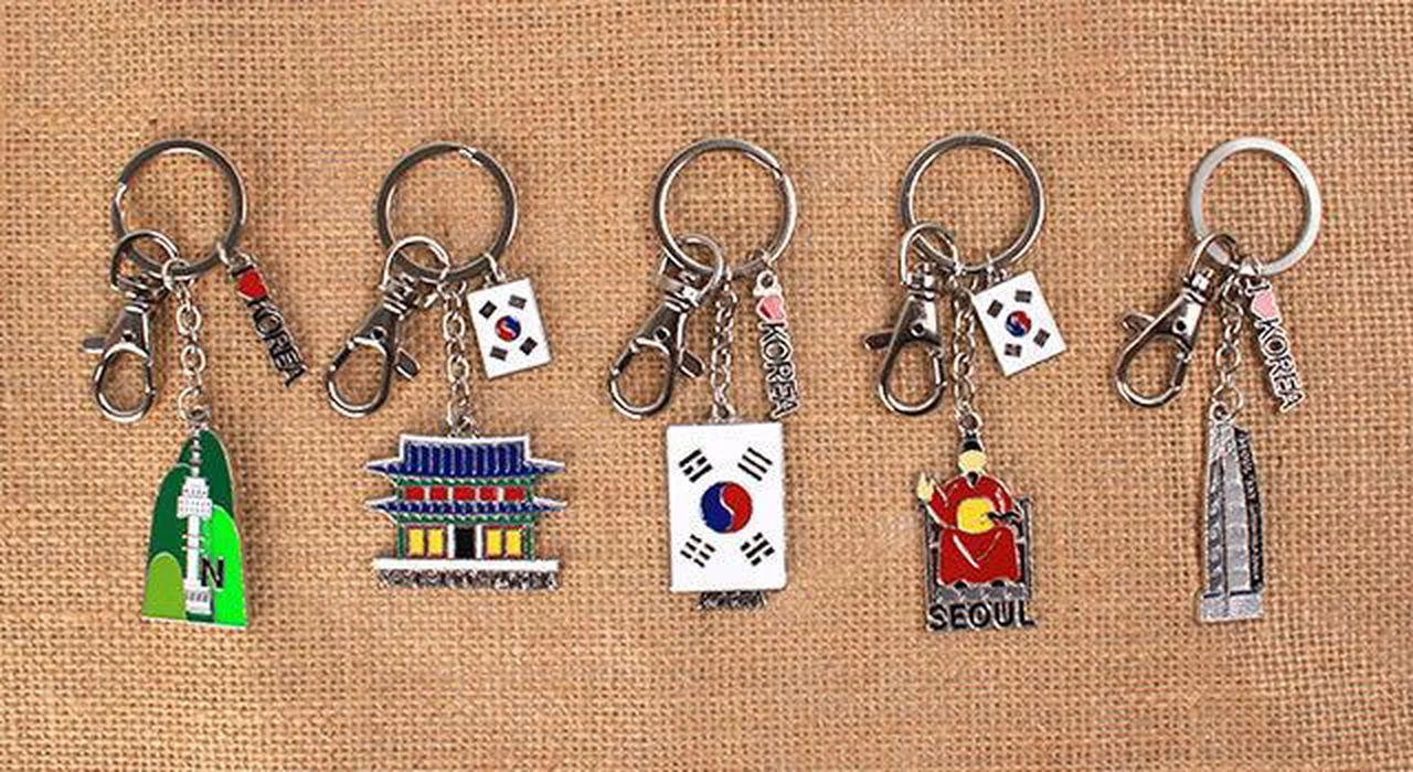 Korea Travel Key Holder Metal Key Ring (Korea Souvenir) - EmpressKorea