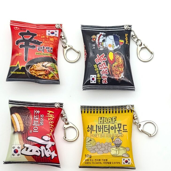 Korean Ramen, coffee Key ring, Korean souvenir, Foreigner gift - EmpressKorea