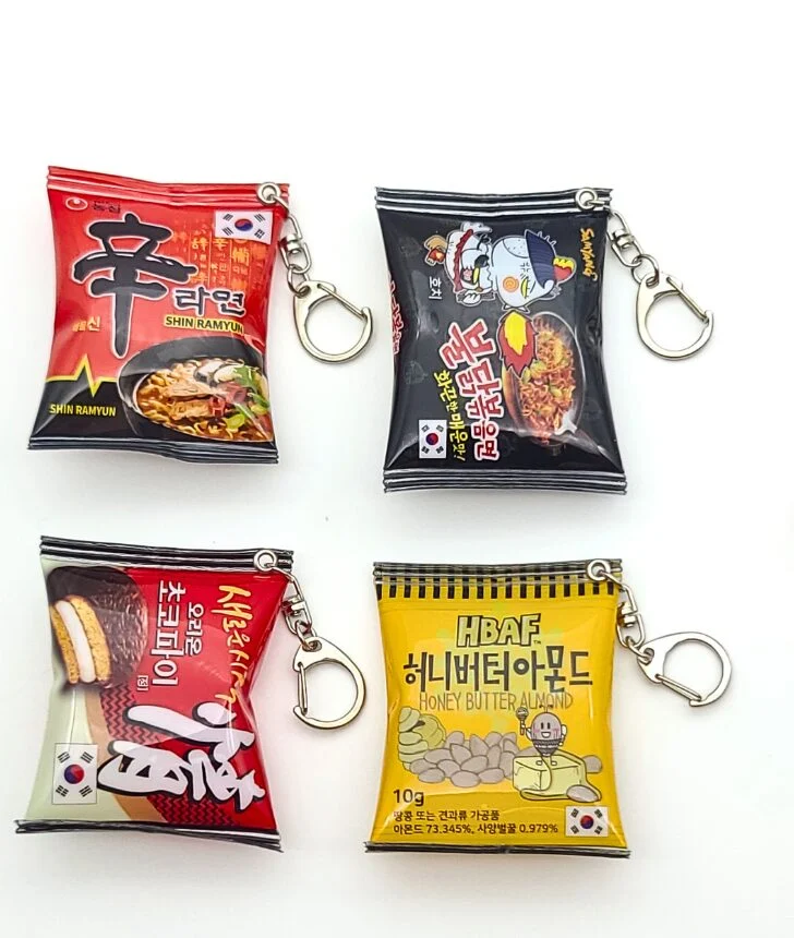 Korean Ramen, coffee Key ring, Korean souvenir, Foreigner gift - EmpressKorea
