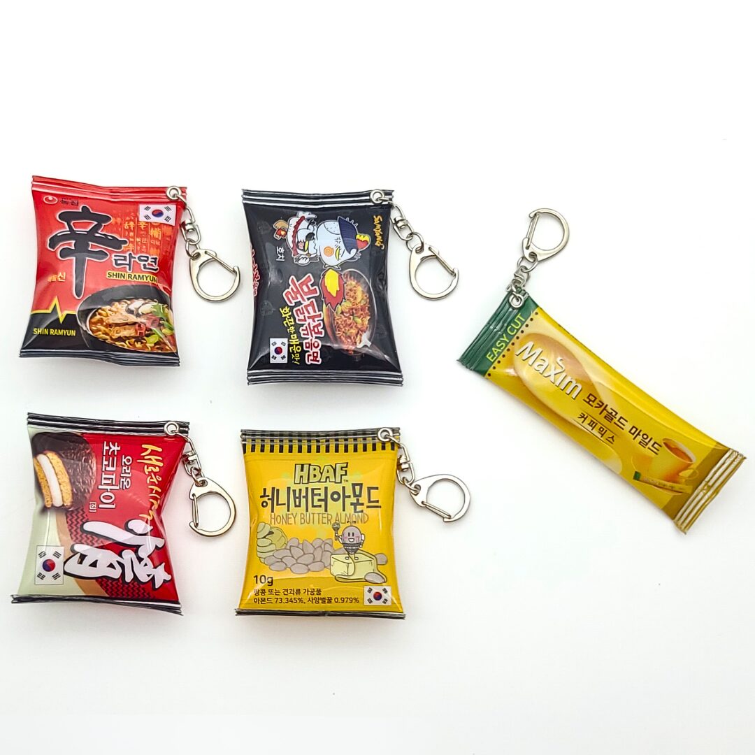 Korean Ramen, coffee Key ring, Korean souvenir, Foreigner gift - EmpressKorea