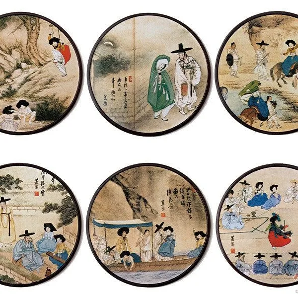 Korean traditional coaster - Shin Yunbok - EmpressKorea