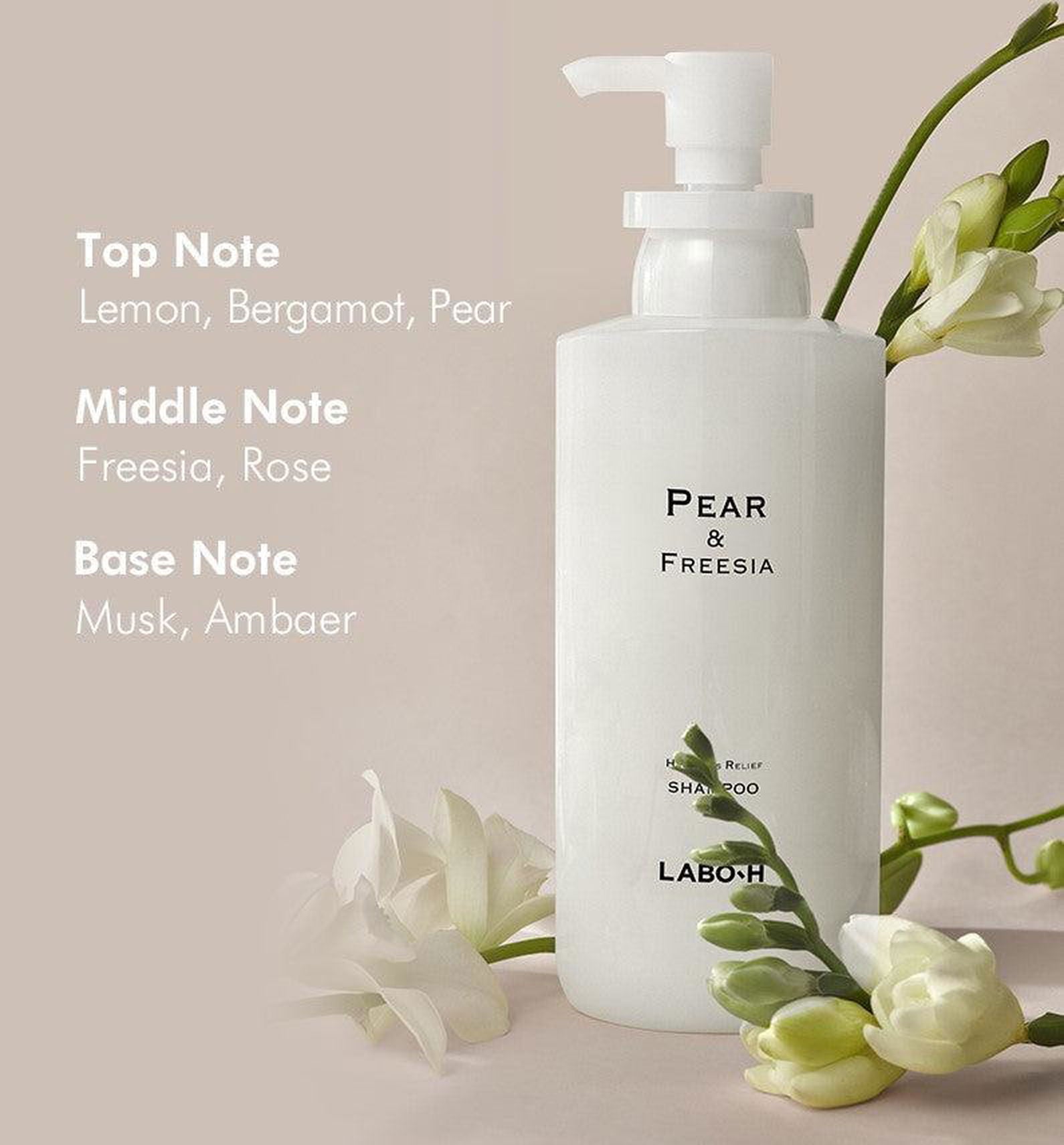 LABO.H Hair Loss Relief Scalp Strengthening Pear & Freesia Shampoo 400ml - EmpressKorea