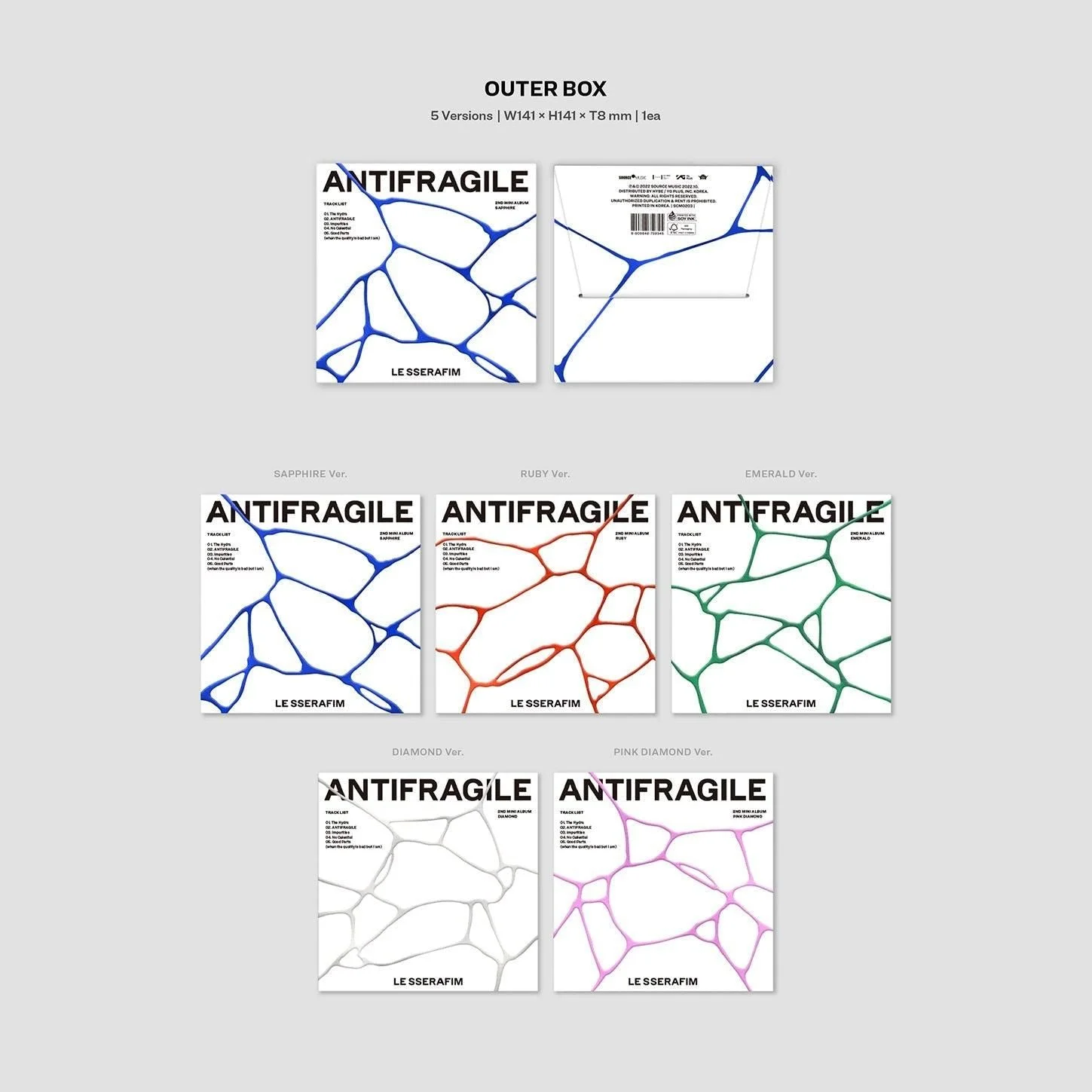 LE SSERAFIM - 2nd Mini Album: ANTIFRAGILE (Compact Ver.) - EmpressKorea