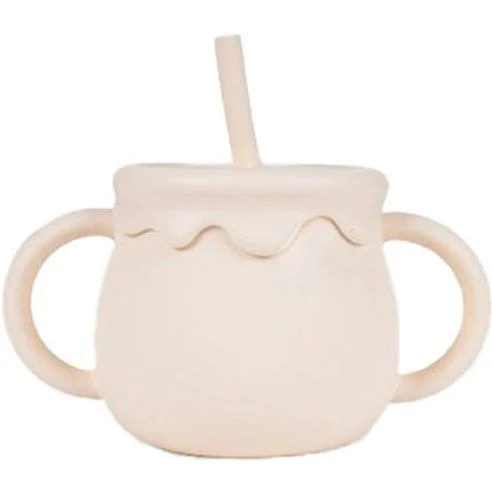 LITTLE CLOUD Baby Honey Pot Multi Silicone Straw Cup 250ml - EmpressKorea