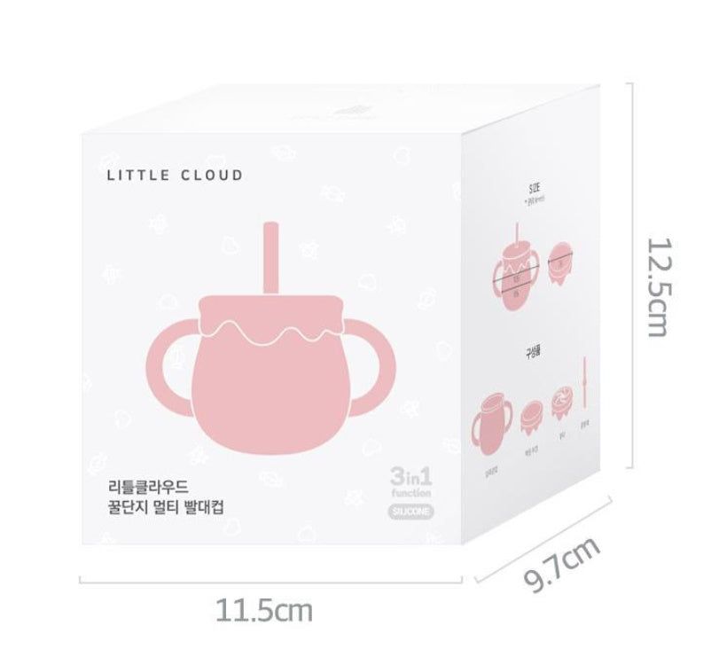LITTLE CLOUD Baby Honey Pot Multi Silicone Straw Cup 250ml - EmpressKorea