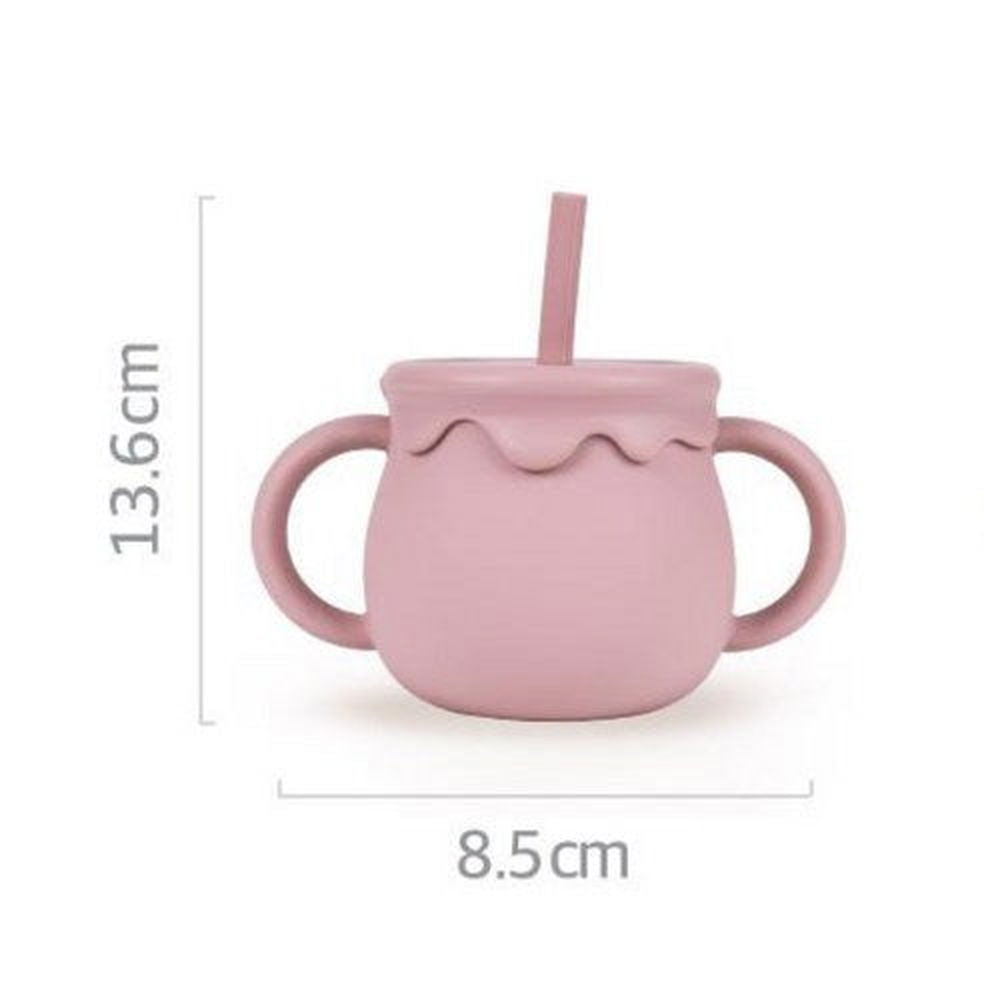 LITTLE CLOUD Baby Honey Pot Multi Silicone Straw Cup 250ml - EmpressKorea