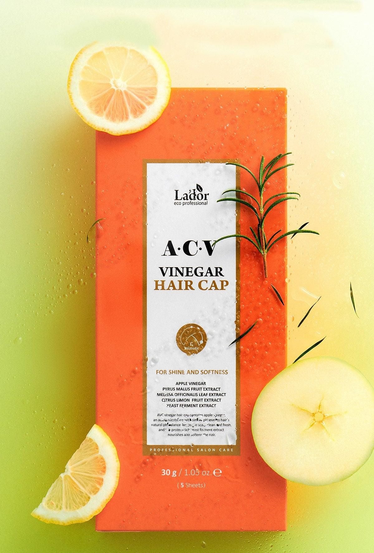 La'dor ACV Apple Cider Vinegar Hair Cap 30ml*5sheets - EmpressKorea
