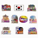 Labeque Korean Traditional Mini Acrylic Fridge Magnets 10pcs - EmpressKorea