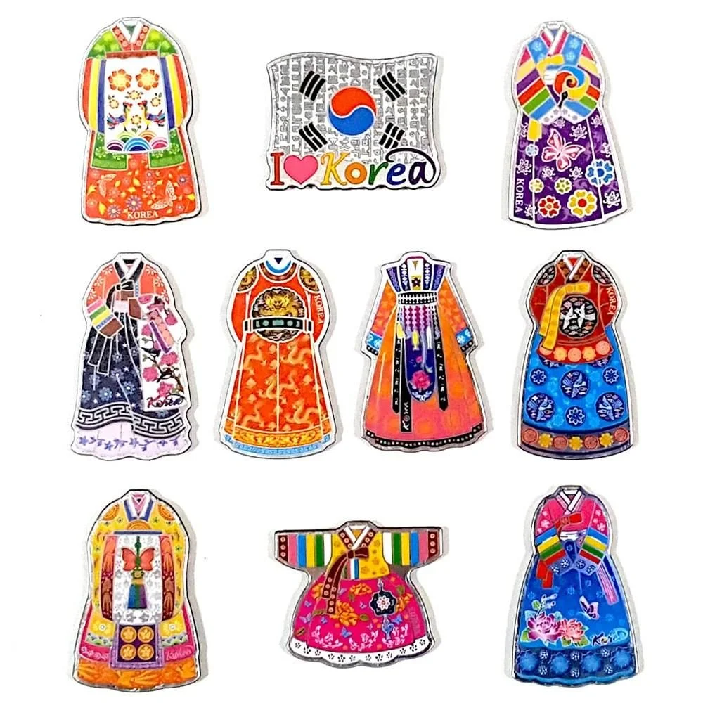 Labeque Korean Traditional Mini Acrylic Fridge Magnets 10pcs - EmpressKorea