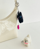 Lebaun  Sustainable Wool Friends Keyring_Nero(Black Cat) - EmpressKorea