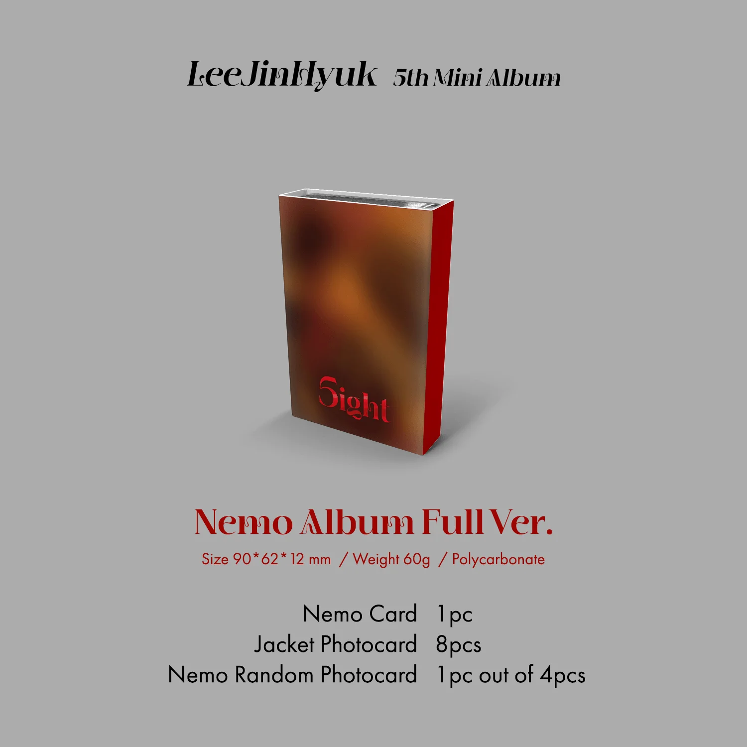 Lee Jin Hyuk - 5th Mini Album: 5ight (Nemo Ver.) - EmpressKorea