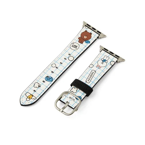 Line Friends x CASETiFY Bubble Cleaning Apple Watch Band - White Color - EmpressKorea