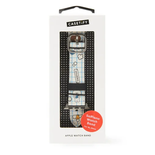 Line Friends x CASETiFY Bubble Cleaning Apple Watch Band - White Color - EmpressKorea