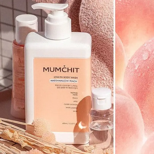 MUMCHIT Low-pH Body Wash Marshmallow Peach 400ml - EmpressKorea