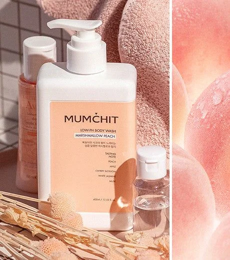 MUMCHIT Low-pH Body Wash Marshmallow Peach 400ml - EmpressKorea