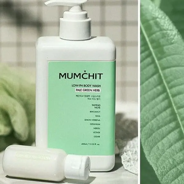 MUMCHIT Low-pH Body Wash Pale Green Herb 400ml - EmpressKorea