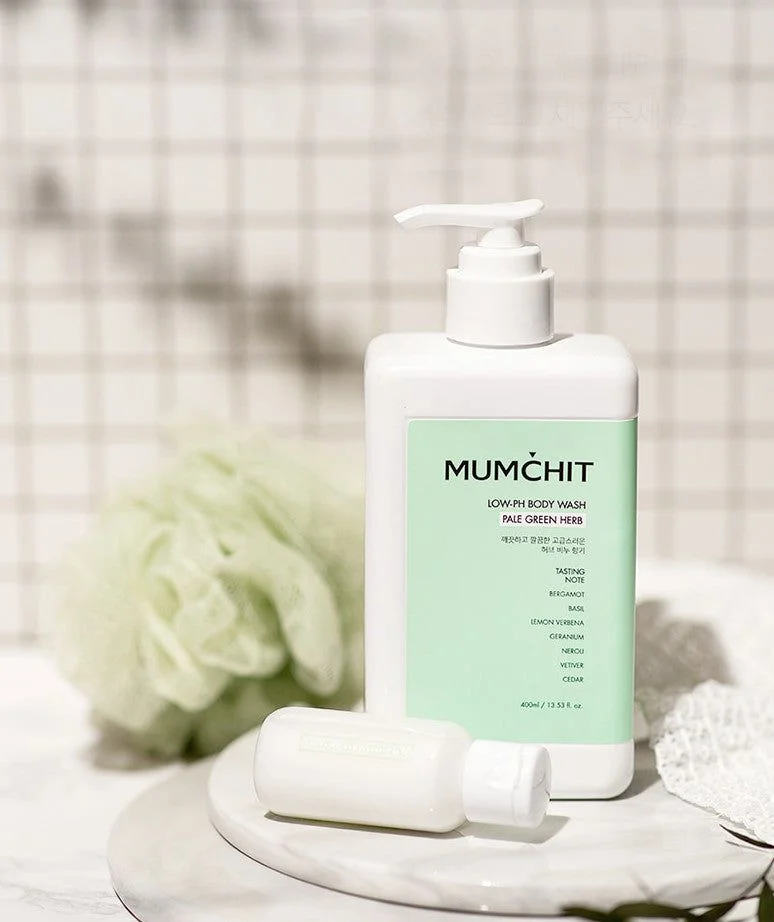 MUMCHIT Low-pH Body Wash Pale Green Herb 400ml - EmpressKorea