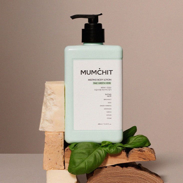 MUMCHIT Melting Body Lotion Pale Green Herb 400ml - EmpressKorea