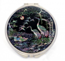 A Noble Crane, Mandarin Duck & Wild Goose Hand Mirror Big - Mandarin Duck Jangsaeng / Made In Korea - EmpressKorea