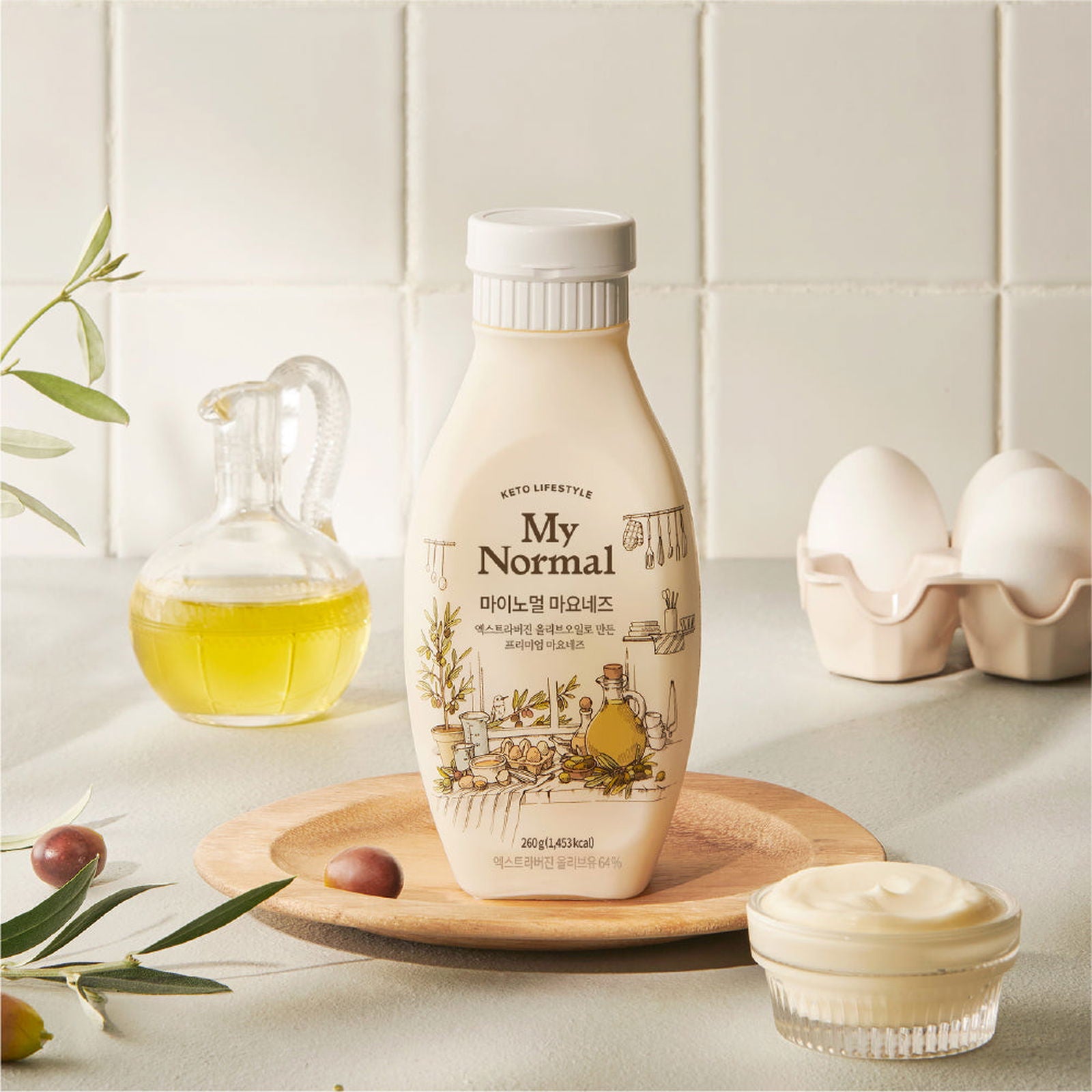 My Normal Extra Virgin Olive Oil Mayonnaise with allulose, 260g - EmpressKorea