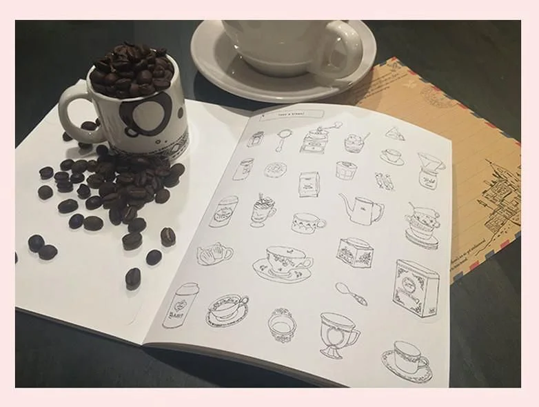 My Romantic Europe Sticker Coloring Book - EmpressKorea