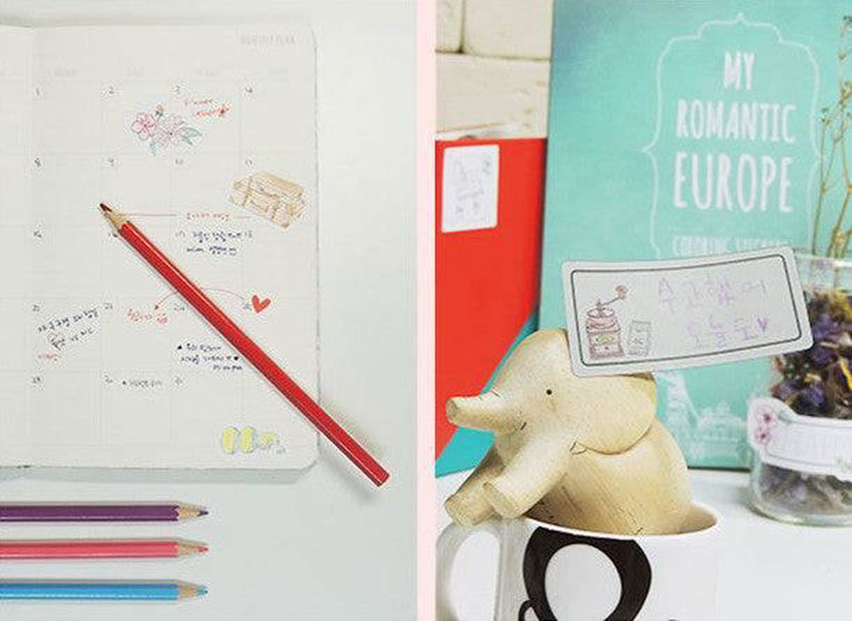 My Romantic Europe Sticker Coloring Book - EmpressKorea