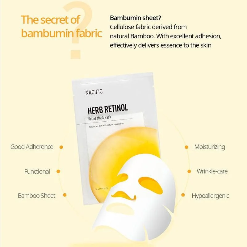 NACIFIC Herb Retinol Relief Mask 30g*10ea - EmpressKorea