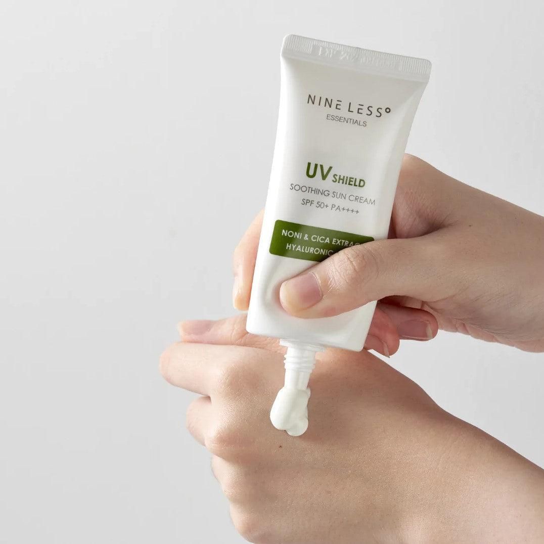 NINE LESS Essentials UV Shield Soothing Sun Cream SPF 50+ PA++++ 50g - EmpressKorea