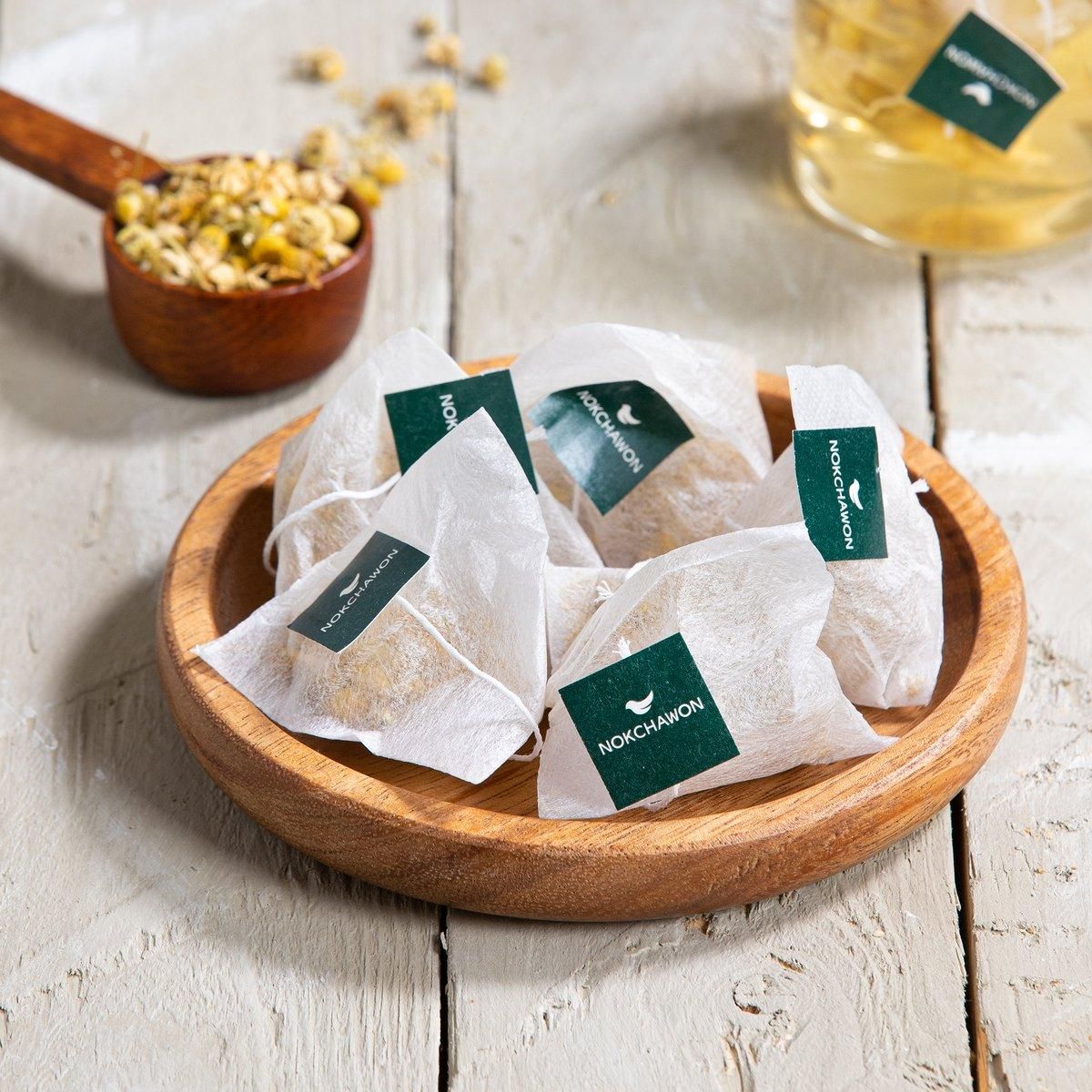 NOKCHAWON chamomile herbal tea 60 tea bags of fragrant and soft - EmpressKorea