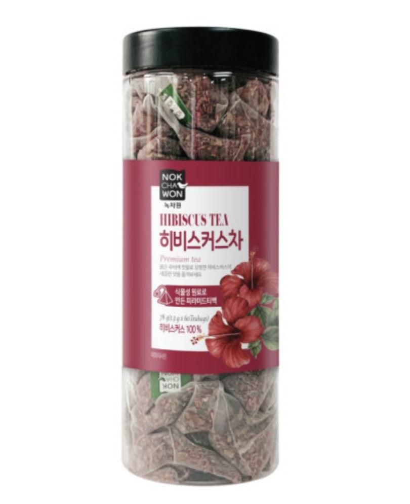NOK CHA WON Hibiscus Tea 60 Tea Bags (Pyramid Type) Flower Healthier Tea - EmpressKorea
