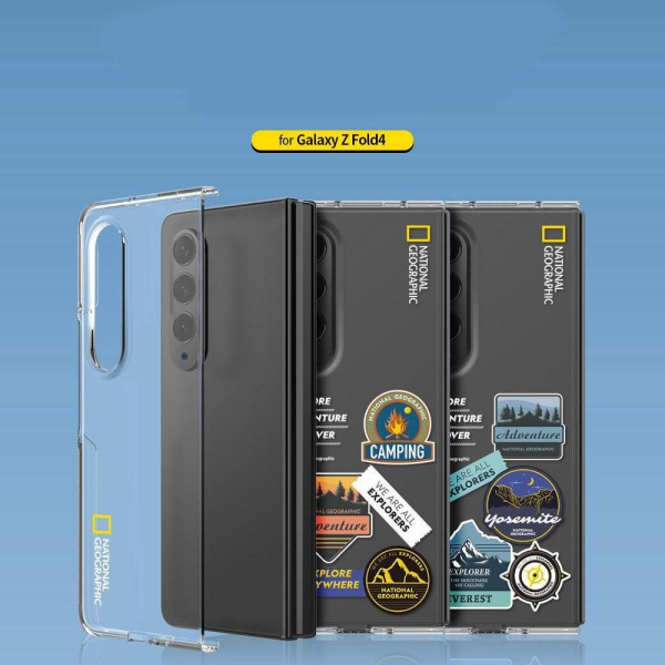 National Geographic Crystal Slim Fit Transparent Phone Case Galaxy Z Fold 4 - EmpressKorea