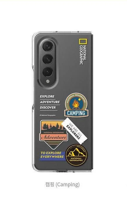 National Geographic Crystal Slim Fit Transparent Phone Case Galaxy Z Fold 4 - EmpressKorea