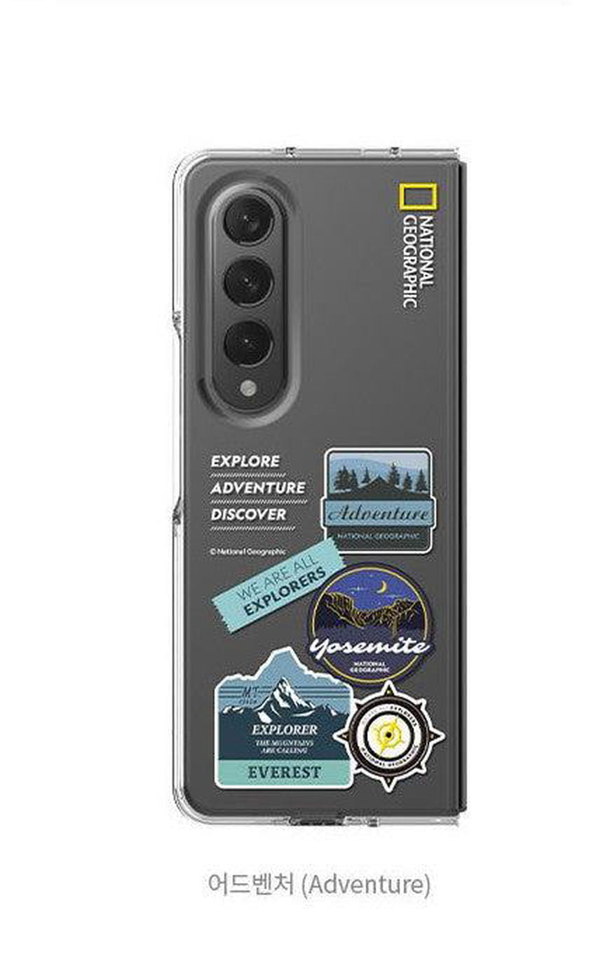 National Geographic Crystal Slim Fit Transparent Phone Case Galaxy Z Fold 4 - EmpressKorea