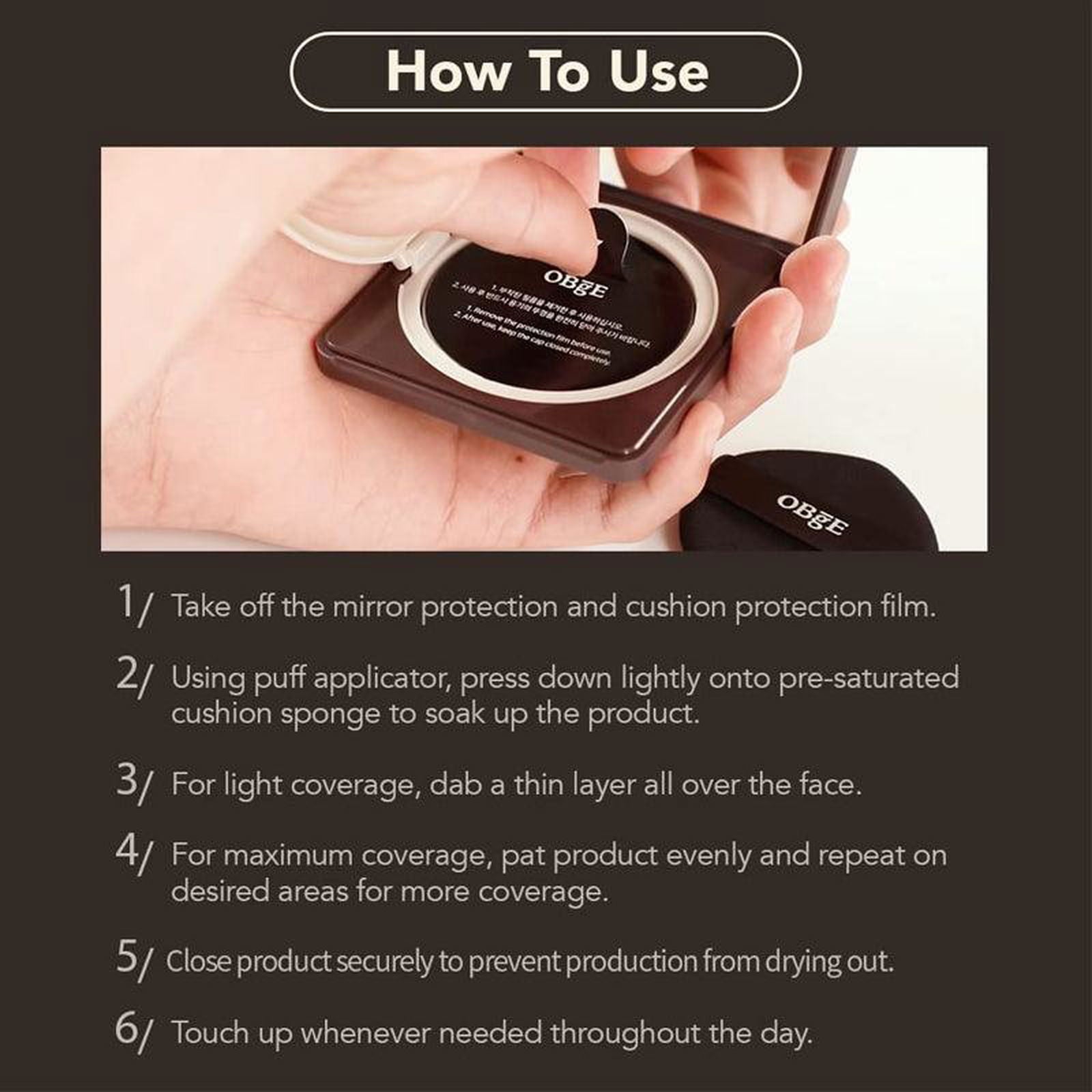 OBgE Perfect Homme Cushion (3 Colors) SPF 50+ PA+++ 15g - EmpressKorea
