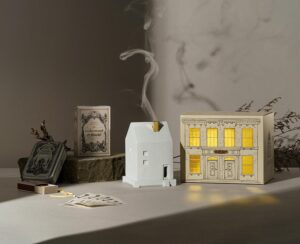 OPTATUM “Emotional Interior” Paper Incense & Grid House Holder Gift Set