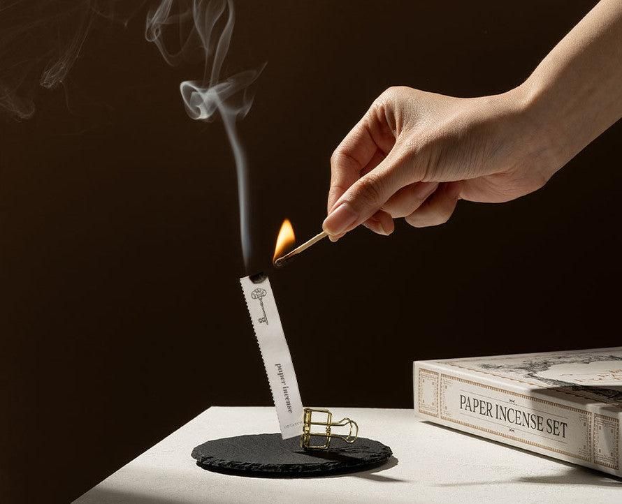 OPTATUM “Emotional Interior” Paper Incense & Grid House Holder Gift Set - EmpressKorea