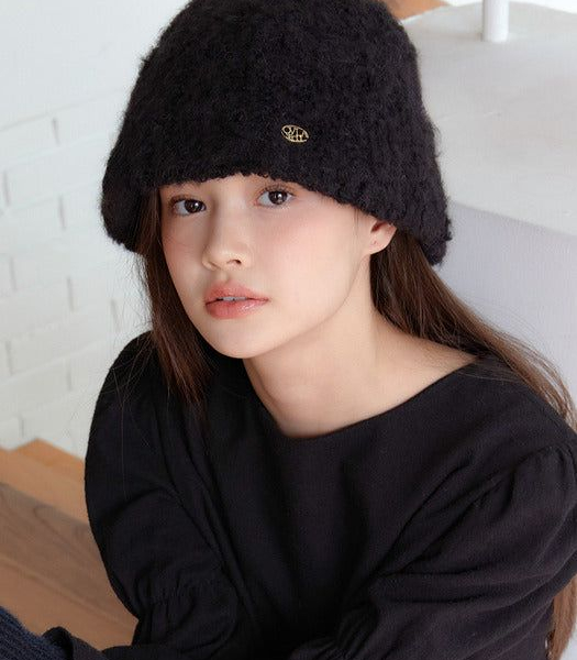 OVLA wool blended cotton candy knit bucket hat - EmpressKorea