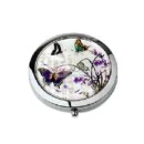 One touch Mother of pearl Hand Mirror - Orchid made in Korea - EmpressKorea