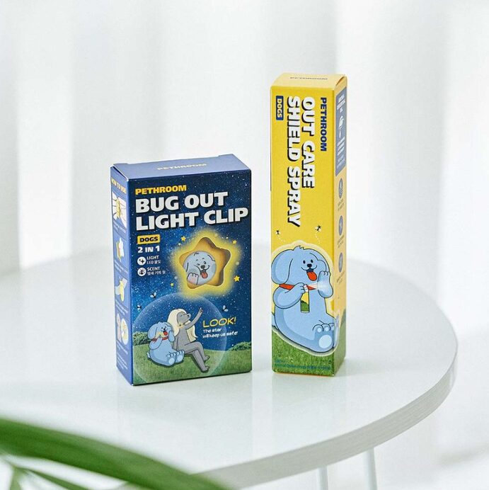 PETHROOM Outcare Set (Bug Out Light Clip + Outcare Shield Mist 100ml) Dog Walking Pest Prevention Tick Repellent - EmpressKorea