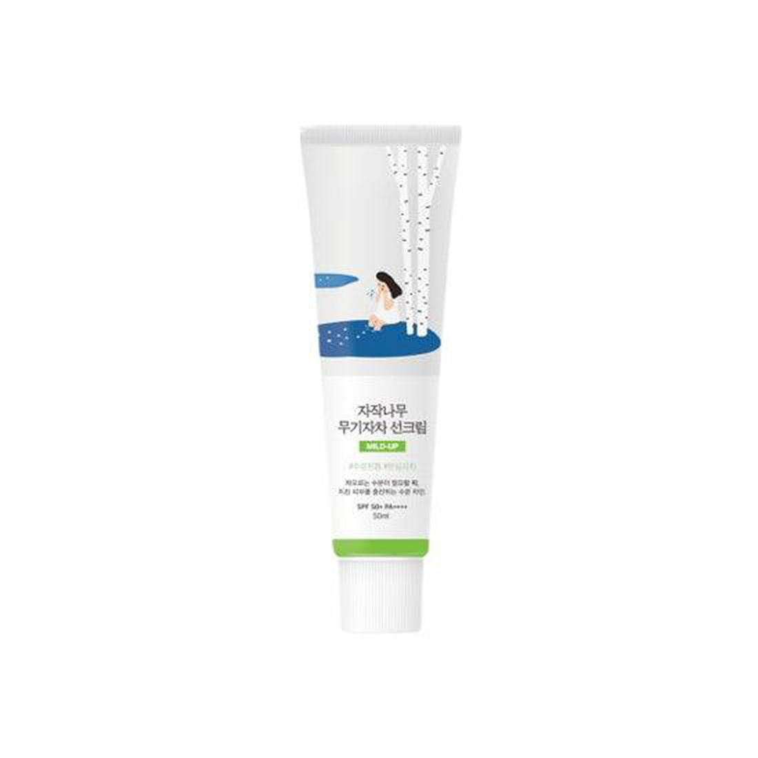 ROUND LAB Birch Juice Moisturizing Mild-Up Sun Cream SPF 50+ PA++++ 50ml - EmpressKorea
