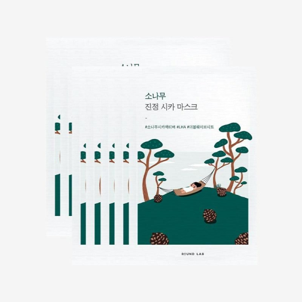 ROUND LAB Pine Calm Cica Mask 27ml*10pcs - EmpressKorea