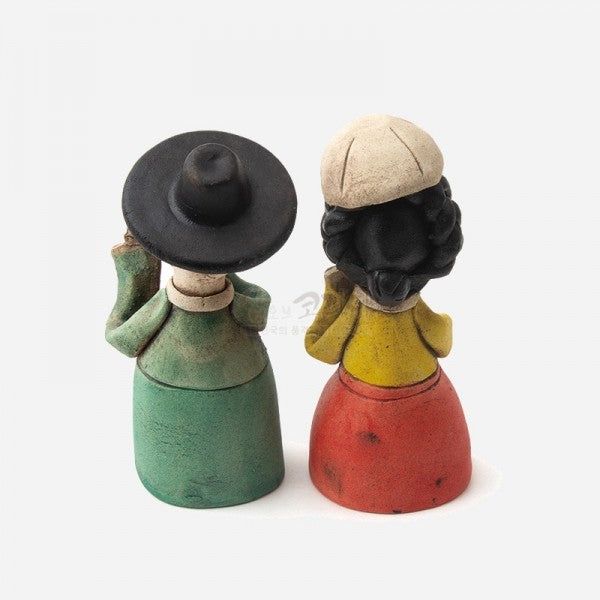 Red Clay Doll - Little Scholar and Eoudong - Made in Korea - EmpressKorea