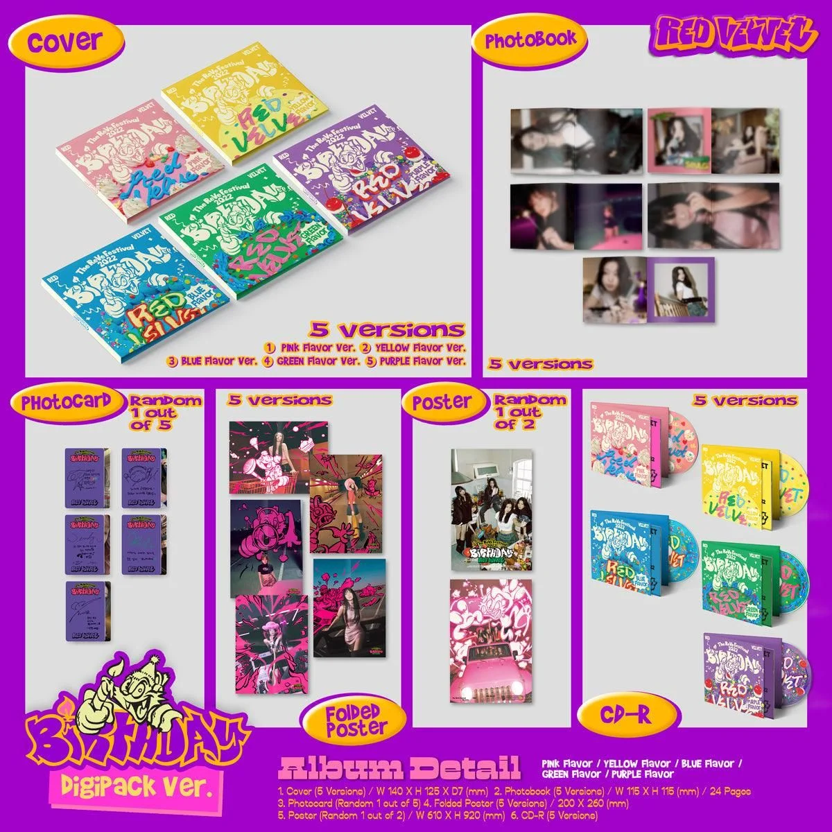 Red Velvet - Mini Album: The ReVe Festival 2022 Birthday (Digipack Ver.) - EmpressKorea