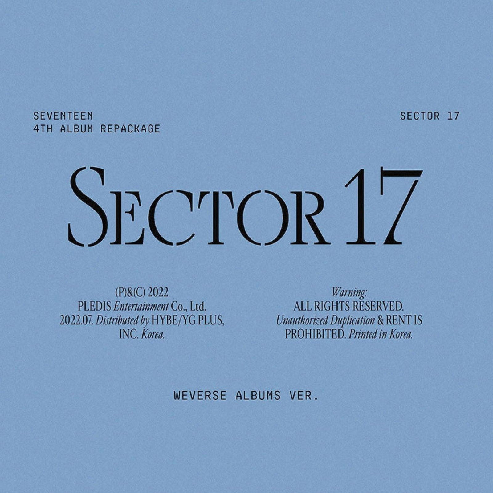 SEVENTEEN - 4th Album REPACKAGE: SECTOR 17 (Weverse Albums ver.) - EmpressKorea