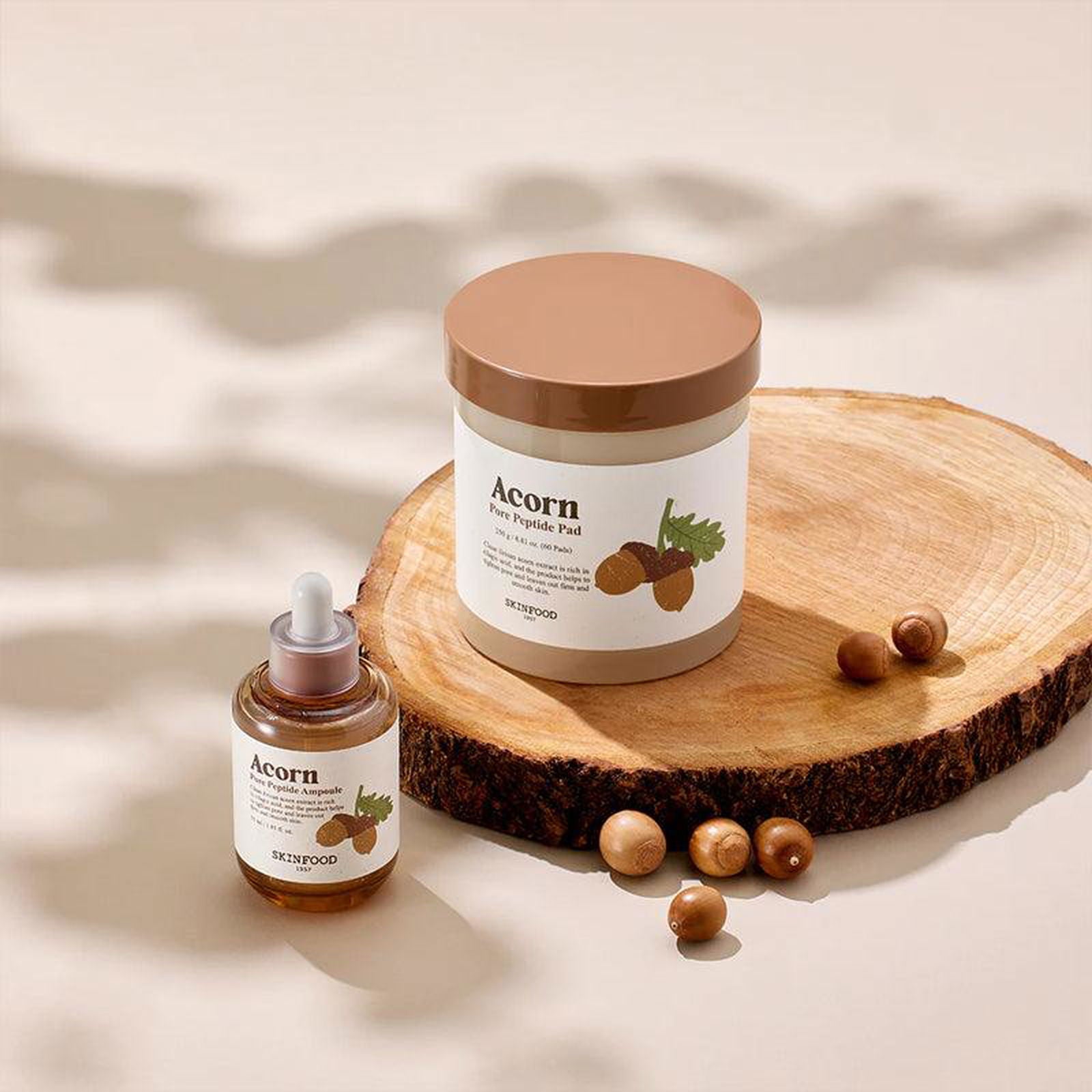 SKINFOOD Acorn Pore Peptide Pad 250ml 60EA - EmpressKorea