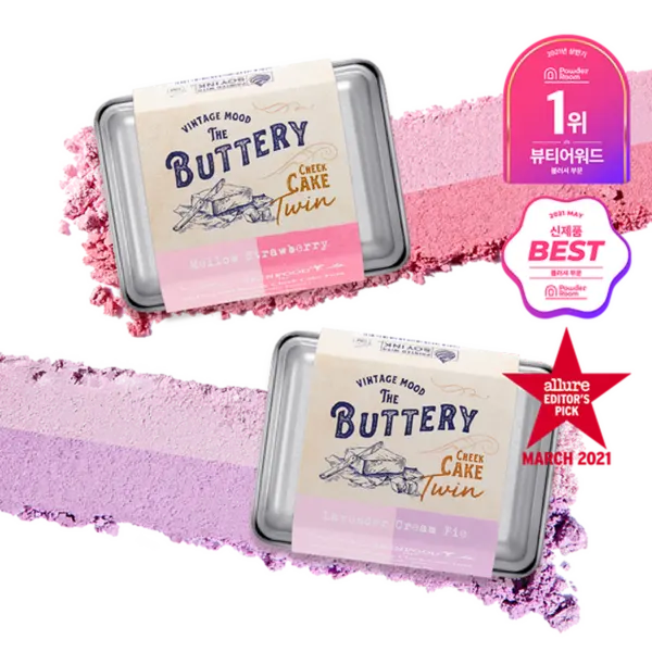 SKINFOOD Buttery Cheek Cake Twin 9.5g - EmpressKorea