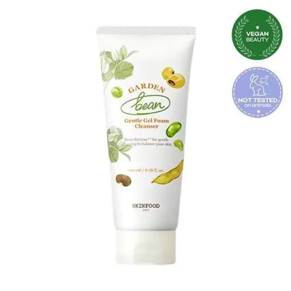 SKINFOOD Garden Bean Gentle Gel Foam Cleanser 200ml - EmpressKorea